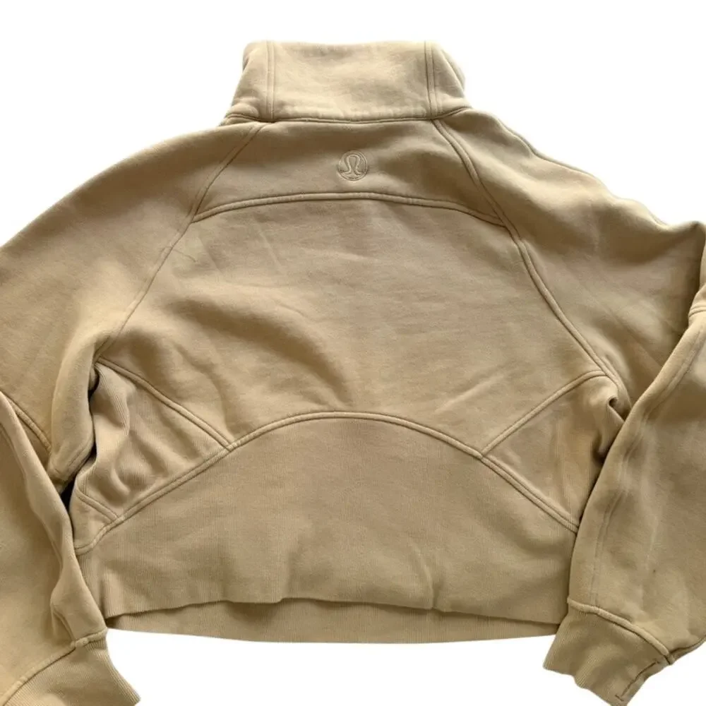 Lululemon Scuba Oversized Funnel Neck Sweatshirt Trench Tan Size M/L Fleece